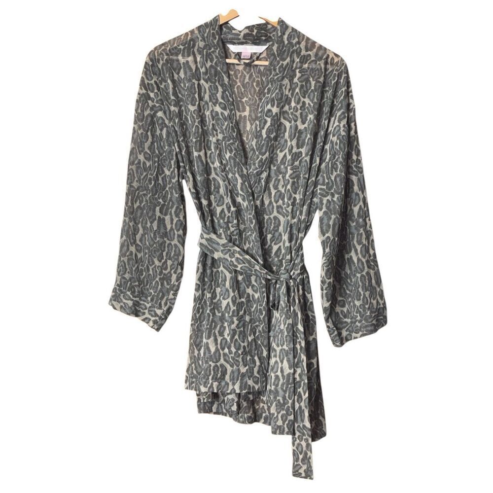 Victorias Secret Robe Silky Animal Print Cheetah Leopard One size